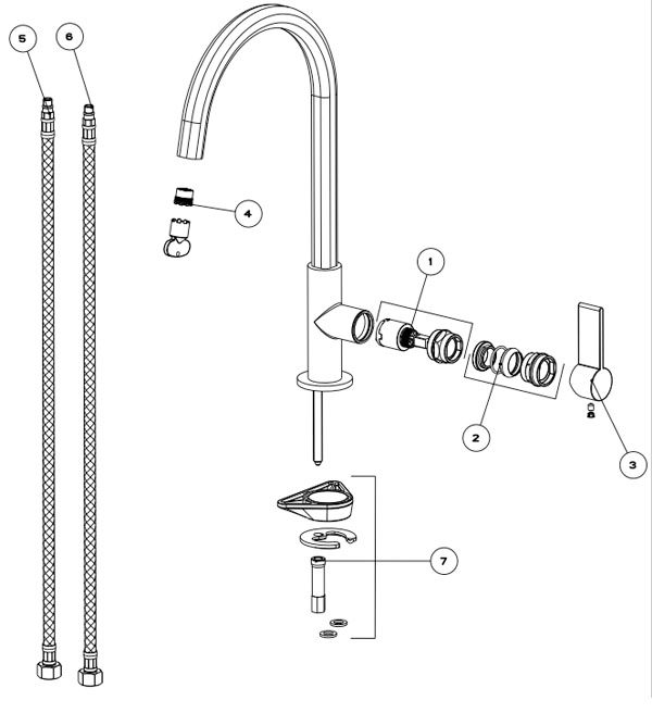 Parts Of A Kitchen Sink / Parts Of Waste Fitting For Kitchen Sink Stock